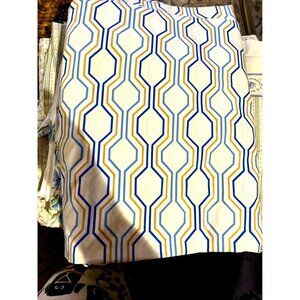 VTG Martex Studio Blue Tan Hexagonal Twin Flat Sheet
